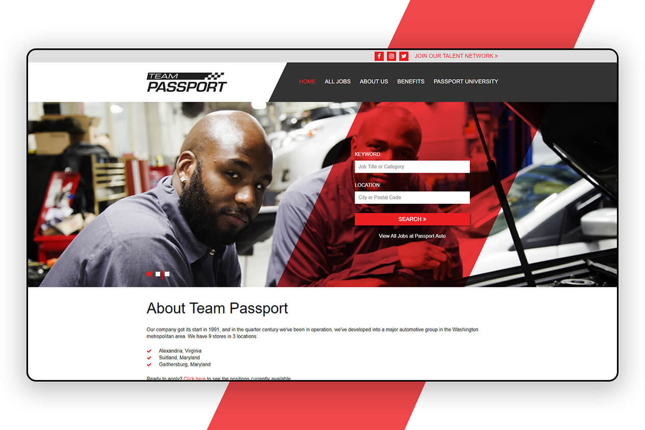 Passport AG Site Preview